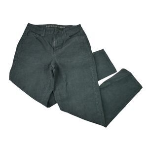 American Eagle Mom Straight Jean Green Corduroy Fall High Rise Womens 4